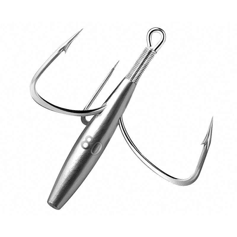 Barbed Triple Anchor Hook with Lead, 1.1–3.5 oz (30–100 g)