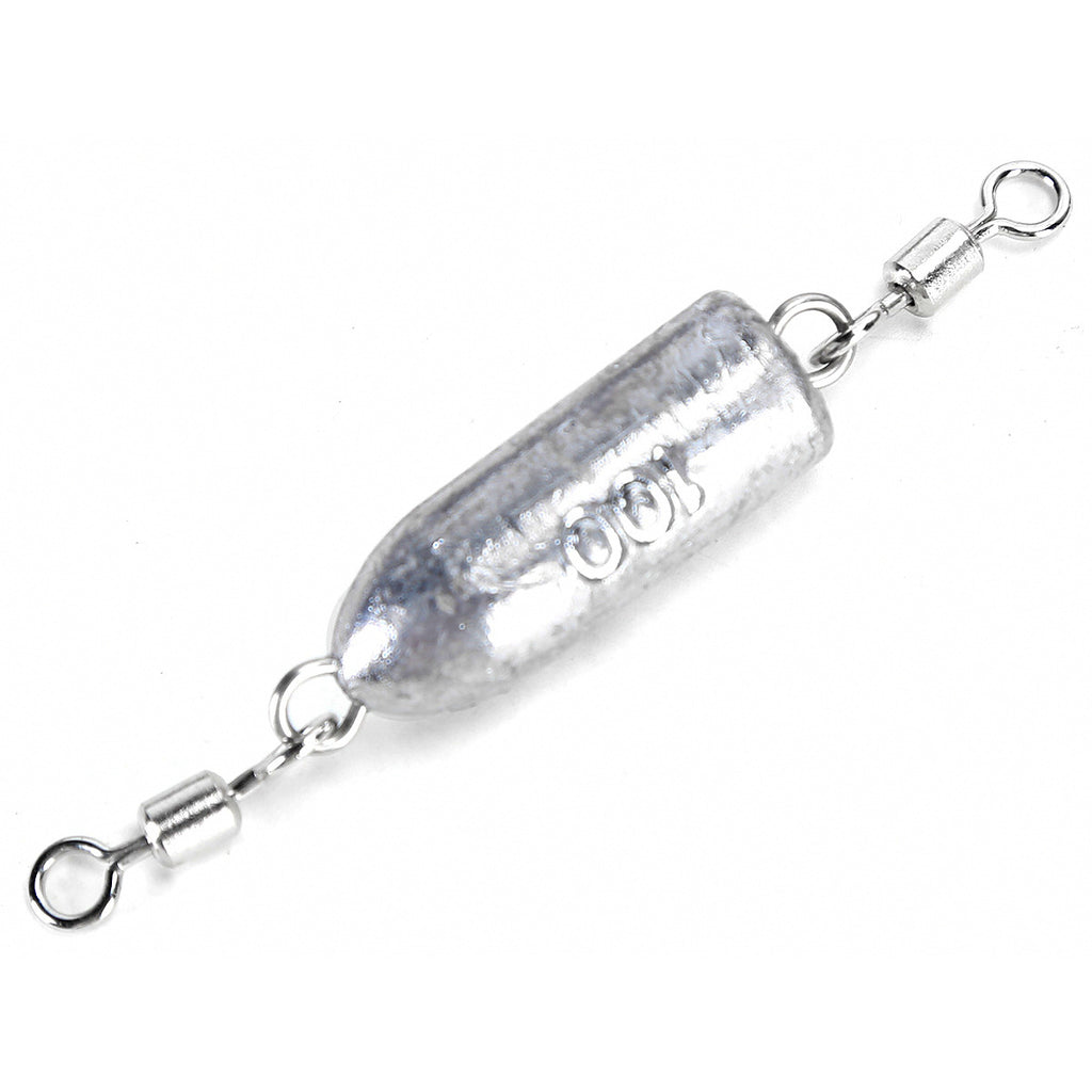 Bullet Lead Sinker with Double Swivels, 3.5–88 oz (100–2500 g)