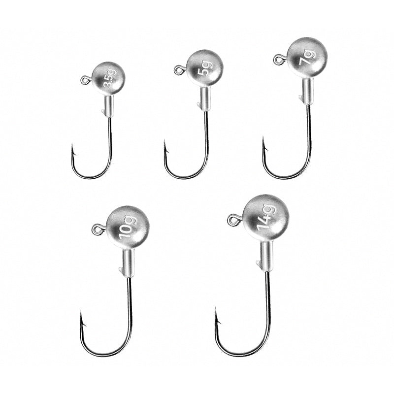 Lead Jig Head Hooks, 3.5–14 g (0.12–0.49 oz)
