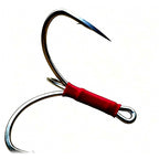 Carbon Steel Treble Hooks, Barbless or Small Barb