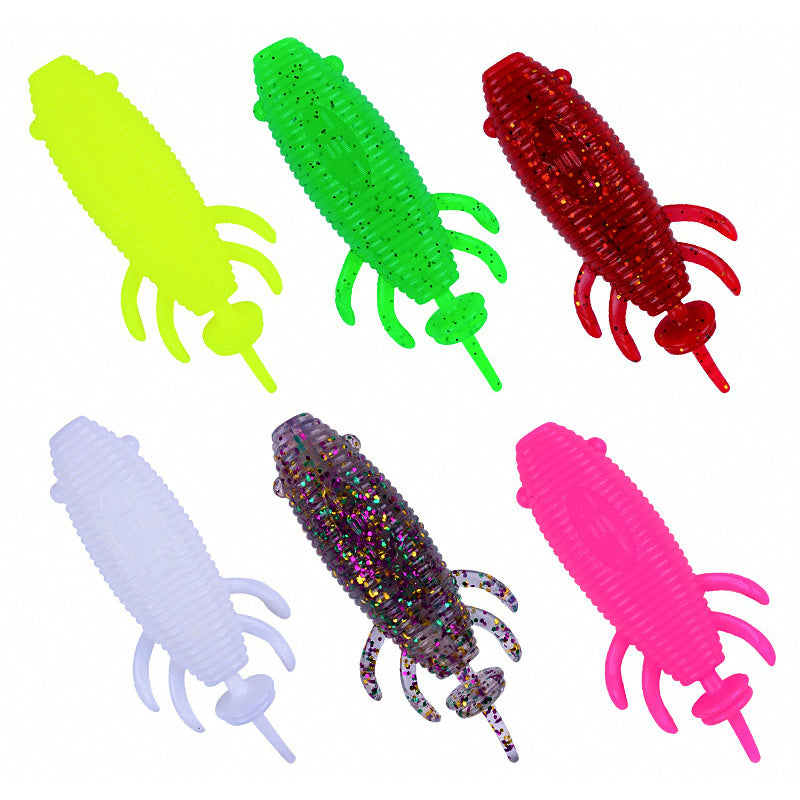 Soft Frog Lure 5-Pack with Weight Beads, Multiple Colors