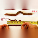 Soft Plastic Sandworm, Earthworm & Curly Tail Lures + 6 Hooks