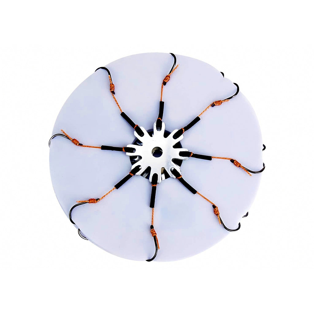 Eight-Hook Flip Hook Rig, Anti-Tangle Short Line, Sizes 7–28