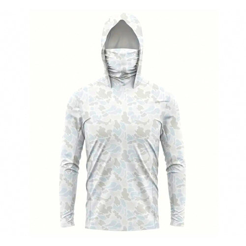 Men's Camo Quick-Dry Fishing Shirt with Face Mask, UV