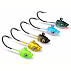 Fish Head Jig Head Hooks, 3.5-7 g (0.12-0.25 oz), 5 Pack