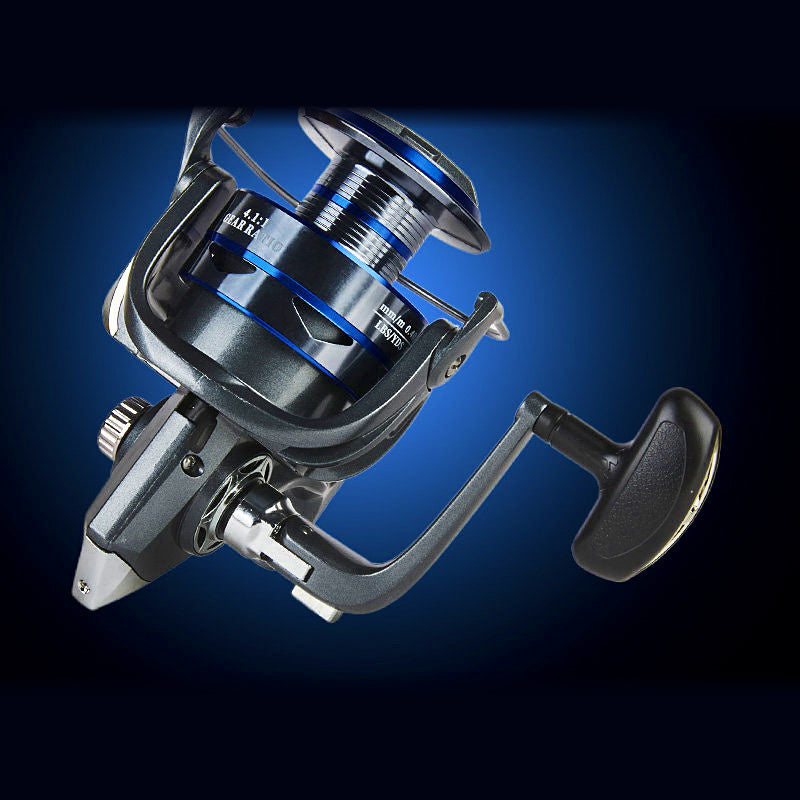 All-Metal Long Cast Spinning Reel, 12 Bearings, 8000–10000