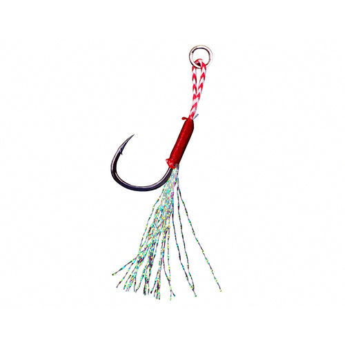 Feathered Flash Single Hooks, Barbed, Size #9–#15