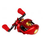 Red Gold Baitcasting Reel, 18+1 Bearings, Metal Spool