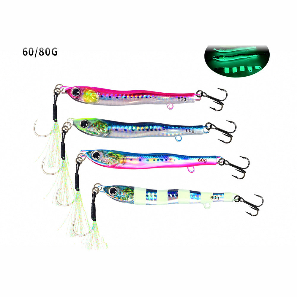 Shore Casting Metal Jig, 60 g & 80 g (2.1 & 2.8 oz)