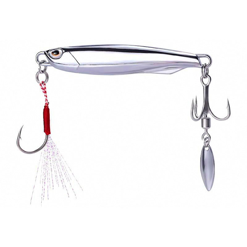 Mirror Plated Metal Jig, Double Hook, 10–40 g (0.35–1.4 oz)