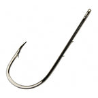 Long Shank Eyed Barbed Offset Hooks, High Carbon Steel
