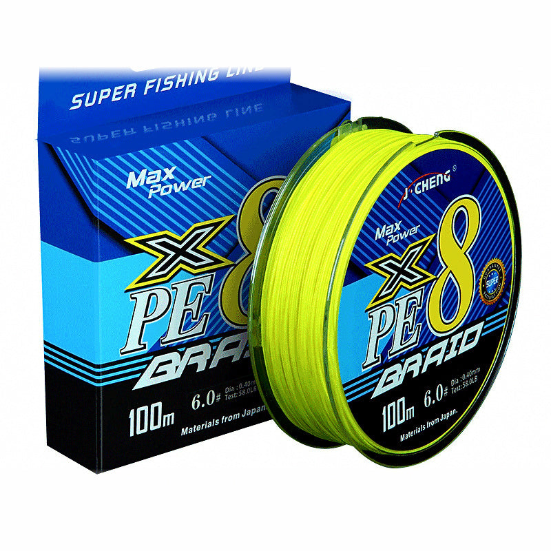 PE Braided Fishing Line, 100 m (109 yd), 4 or 8 Strand