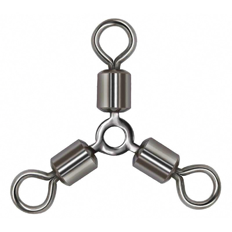 3-Way Swivel Fishing Connector, O-Ring Style, Anti-Tangle