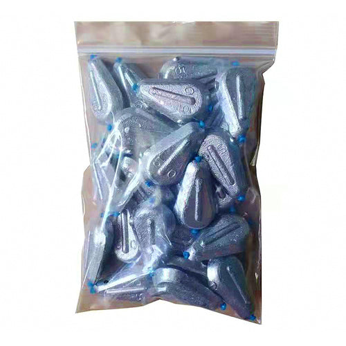 Heart Shape Flat Sinker, Plastic Core, 0.35–14.1 oz (10–400 g)