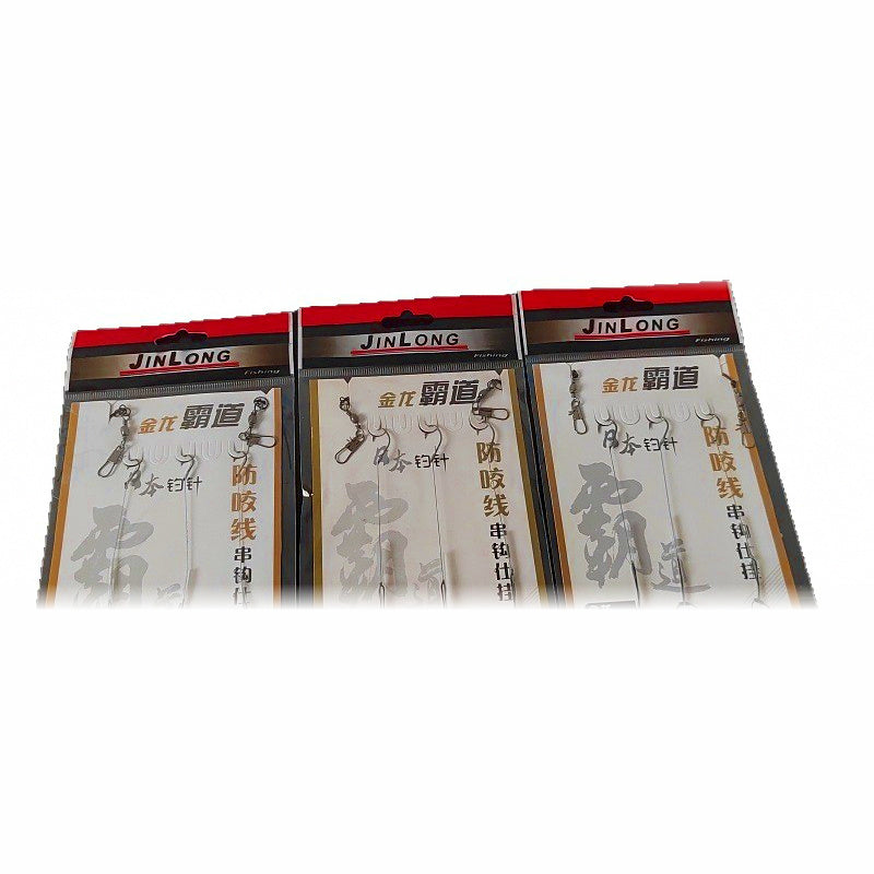 Three-Hook Braided Line Hook Rig, 10 Pack