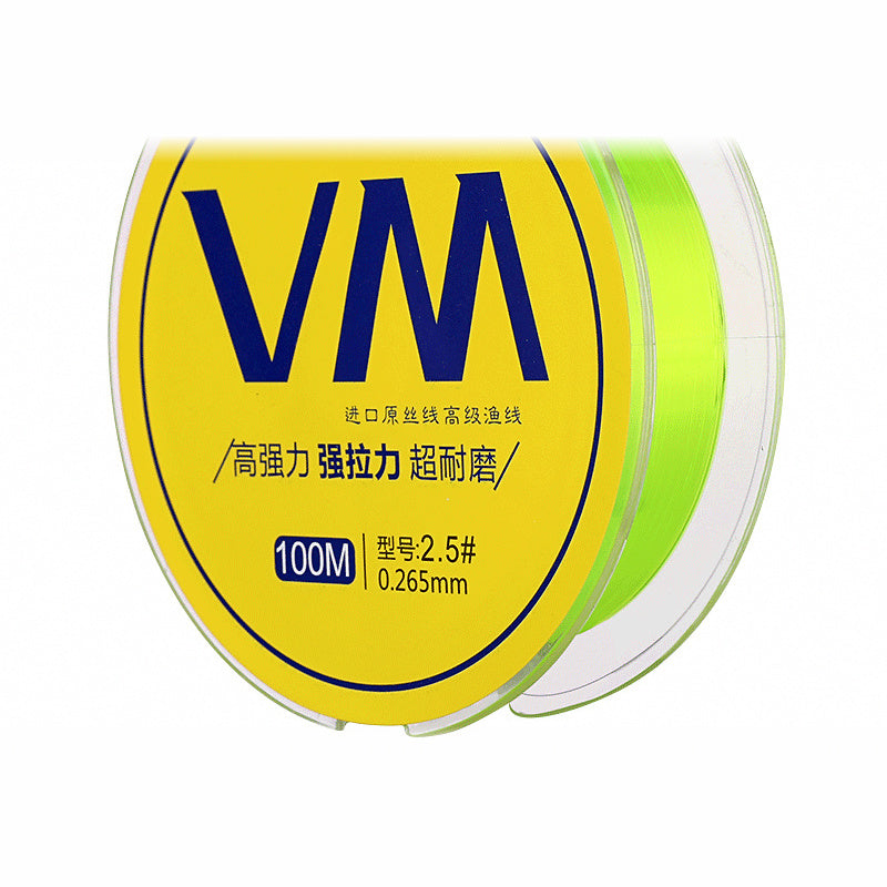 Green Nylon Fishing Line, Main/Leader, No. 2–No. 7