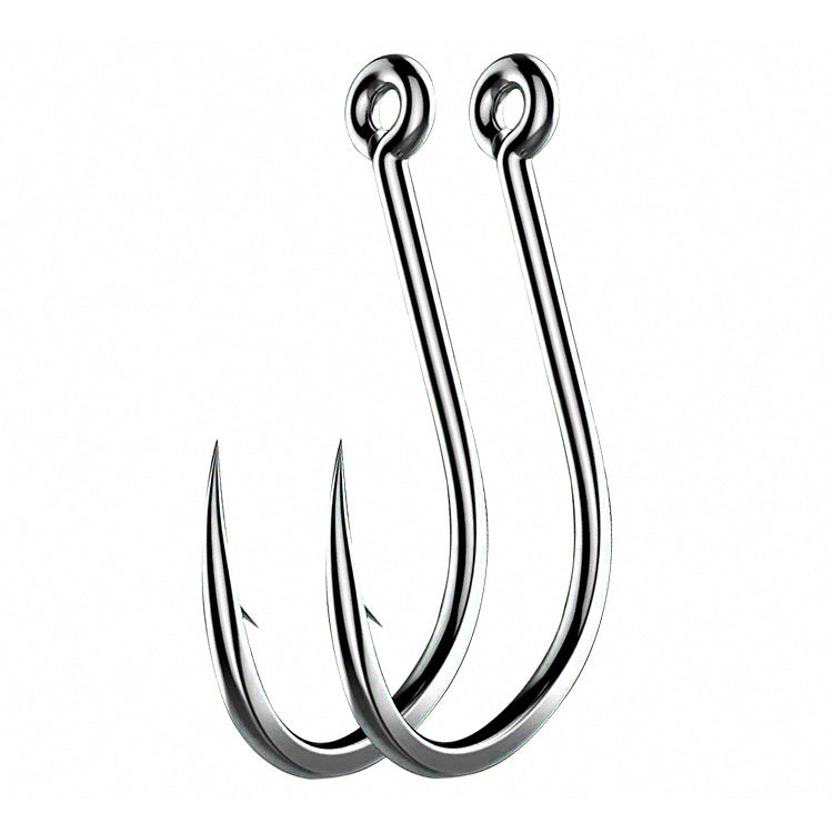 Iseni Tubed Eyed Hooks, Black Barbed, 50-Pack