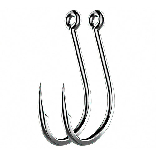 Iseni Tubed Eyed Hooks, Black Barbed, 50-Pack