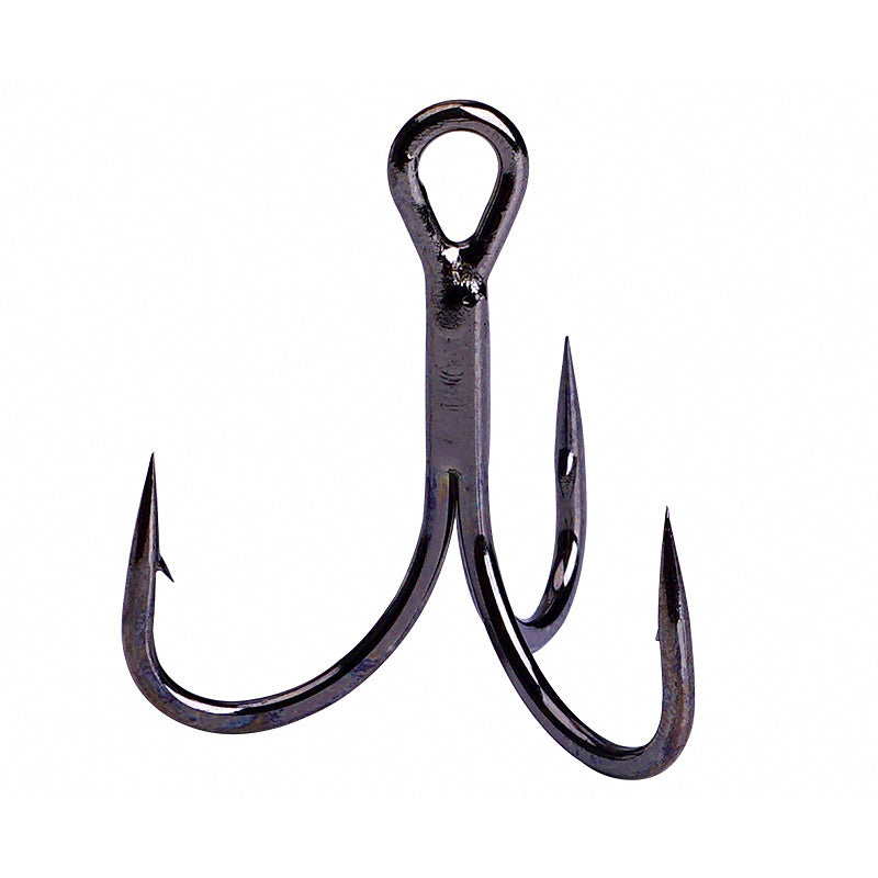 Barbed Treble Hooks, High Carbon Steel, Sizes 3/0–18