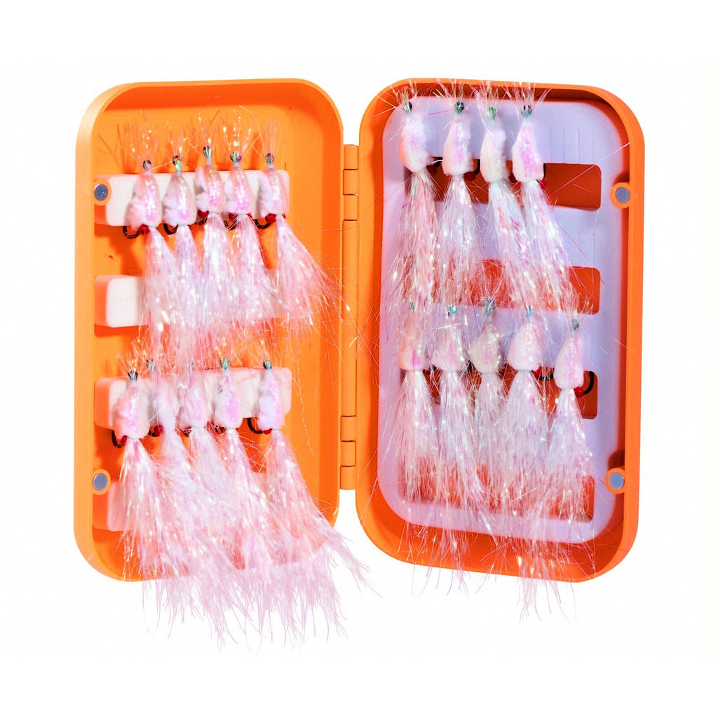 Crazy Charlie Style Shrimp Fly Lures, Box Set, #4–#14