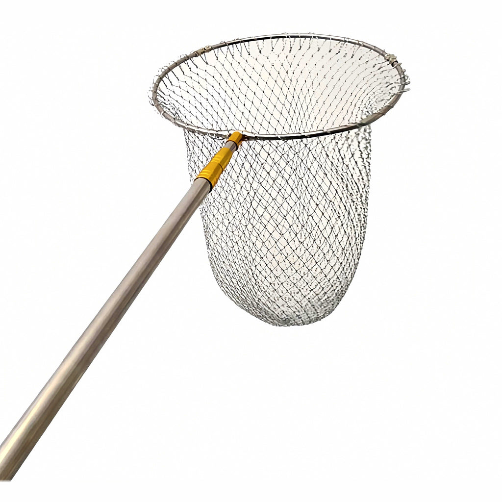 Telescopic Landing Net, Folding Stainless Steel, 1.8–6 m