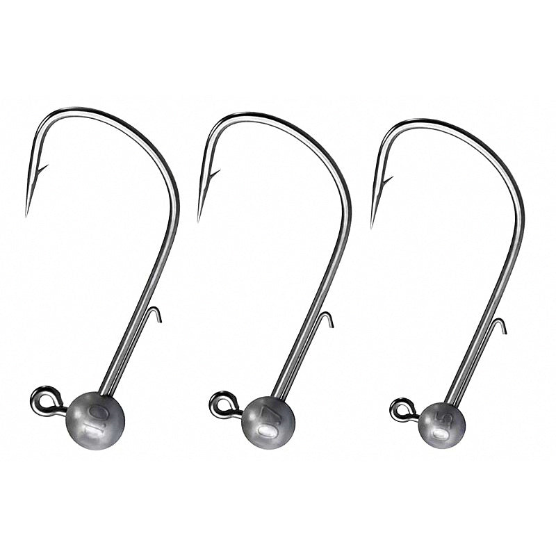Teflon-Coated Jig Head Hooks, 0.5–2 g (0.02–0.07 oz), 5 Pack