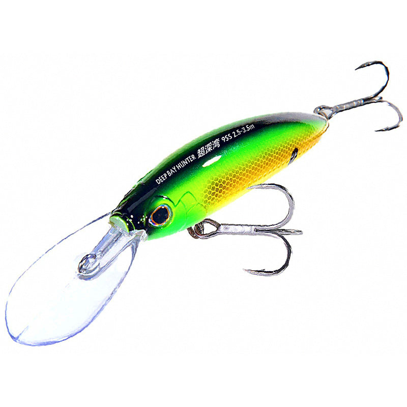 Long Lip Deep Diving Minnow Plug, 9.5–12 cm (3.7–4.7 in)