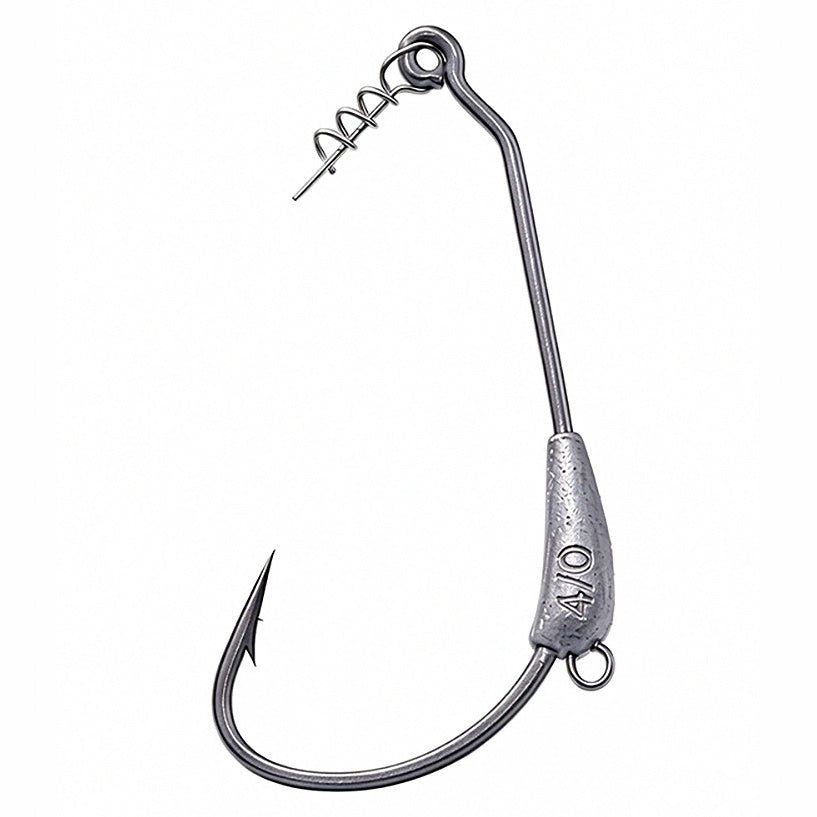 Belly Crank Soft Bait Hooks with Lock Pin, 5-Pack