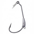 Belly Crank Soft Bait Hooks with Lock Pin, 5-Pack