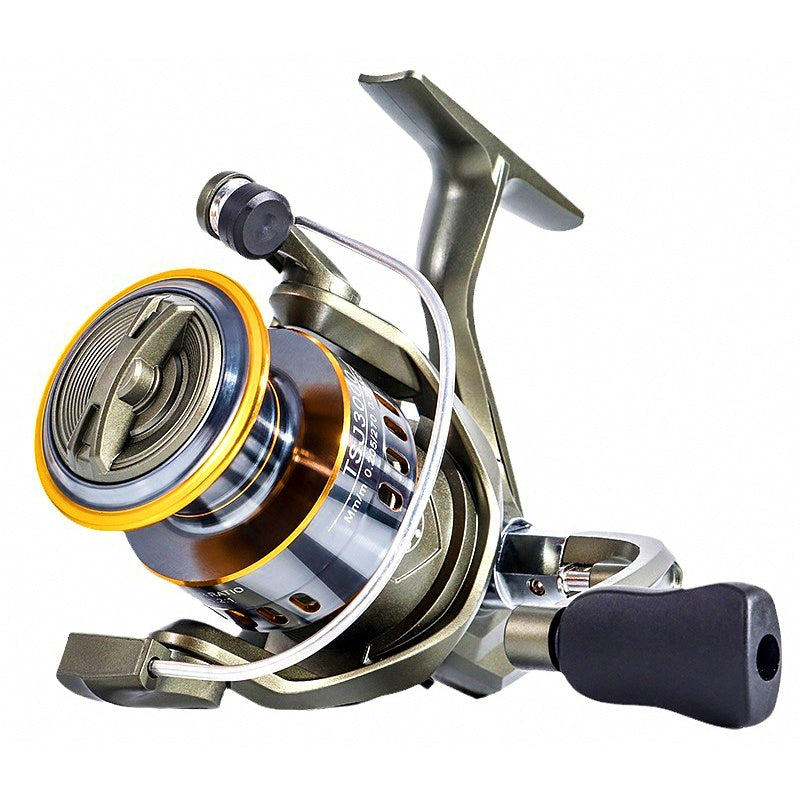 Metal Spinning Reel, Brown, Sizes 1000–7000