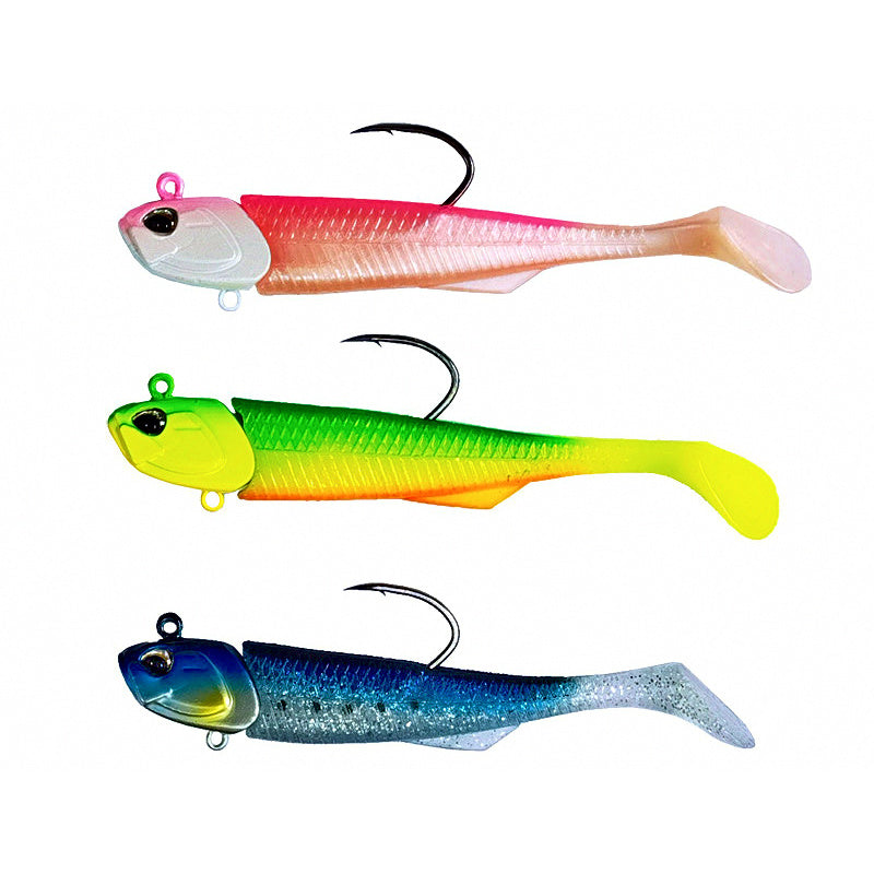 T-Tail Soft Swimbait with Lead Jig Head, 36–45 g (1.3–1.6 oz)