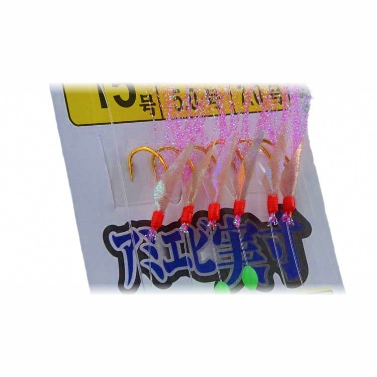 Rainbow Fish Skin String Hooks, Barbed, Sizes 5-20