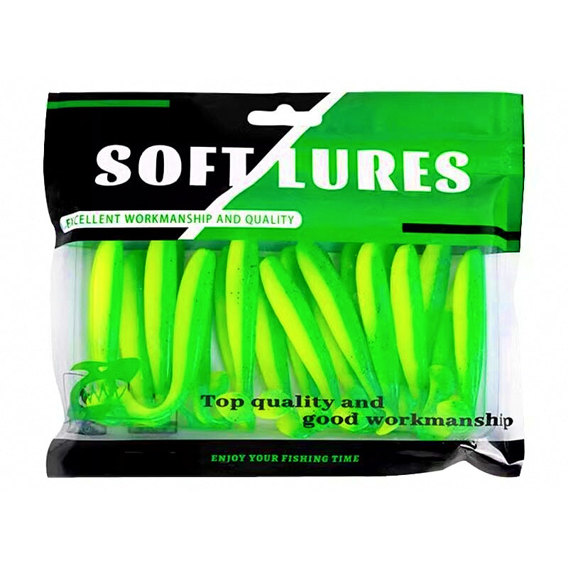 T-Tail & Curl Tail Soft Plastic Swimbaits, 4–7 cm (1.6–2.8 in)