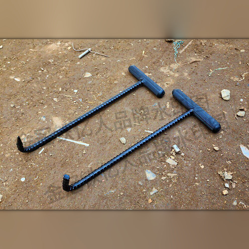 Steel T-Hook with Non-Slip Handle Sleeve, 15–120 cm (6–47 in)