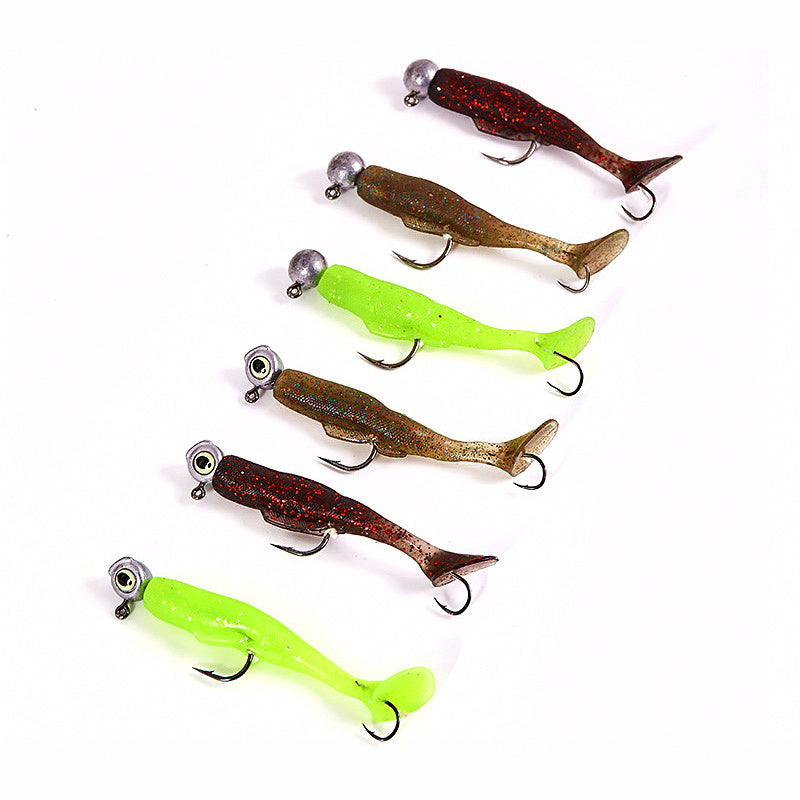 Scented T-Tail Soft Bait Jig Head Set, 3.5–20 g (0.12–0.71 oz)