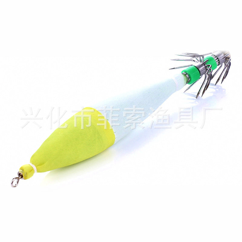 Glow Cloth-Wrapped Squid Jig, Size No. 3.0–5.0