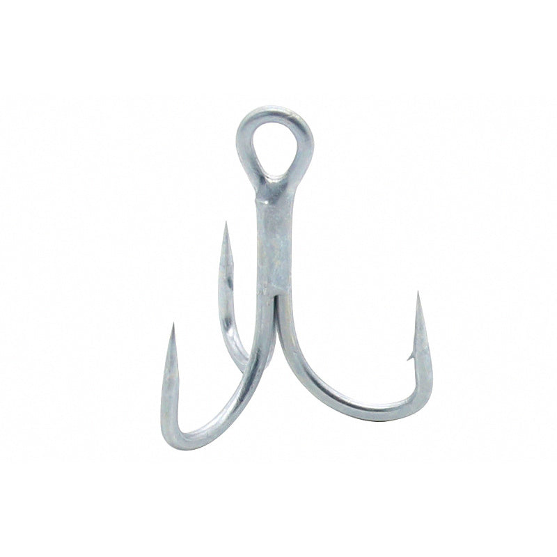 5X Strong Treble Hooks, Barbed, Pack of 5, Sizes 8–3/0