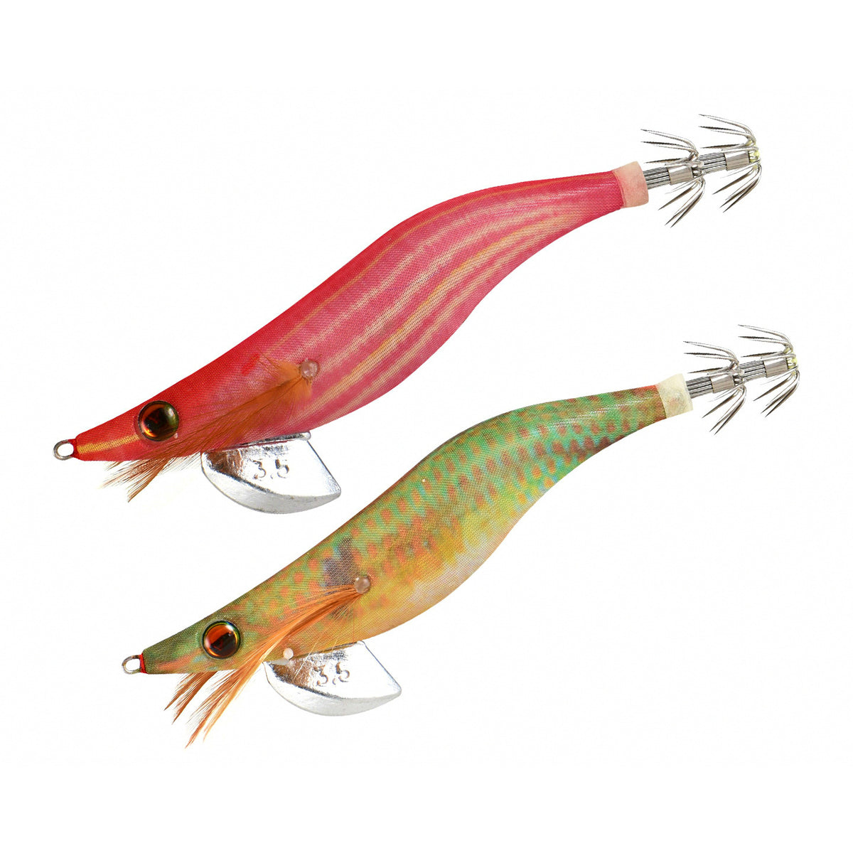 Wooden Shrimp Squid Jig, 3.5 Size, 13.4 cm, 18.5 g (0.65 oz)