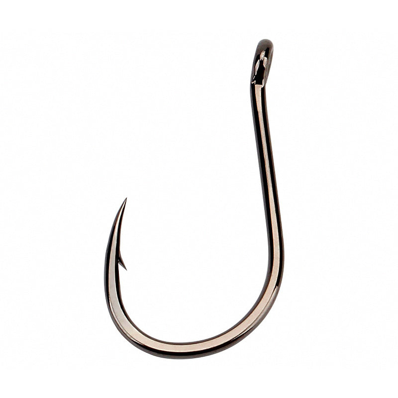 Barbed Eyed Hook with Tube, Offset Bend, Sizes 0.5–12