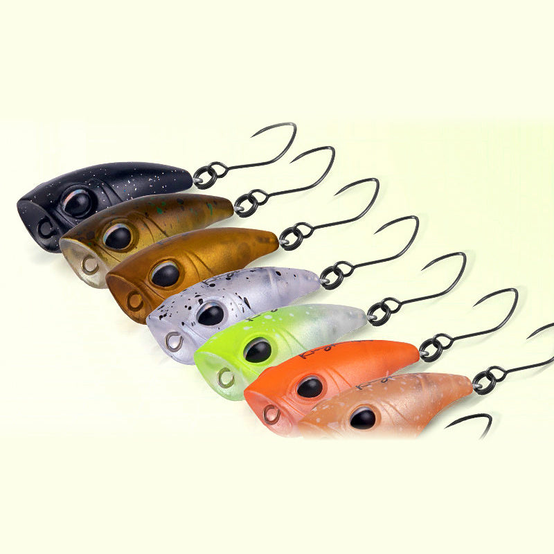 Micro Popper Topwater Lure, Single Hook, 27–37 mm (1.1–1.5 in)