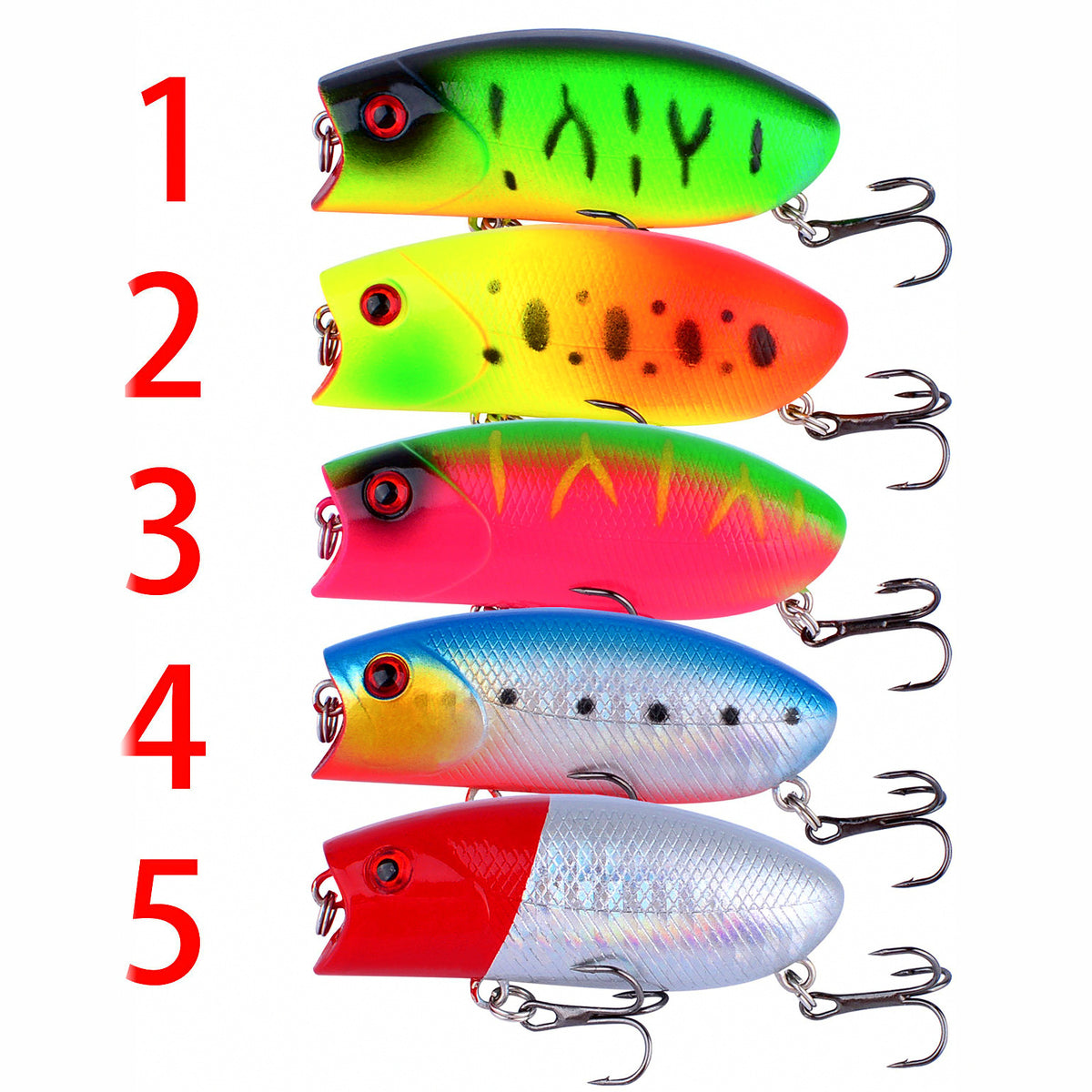 Topwater Splash Hard Bait Lure, 1/3/5 Pack