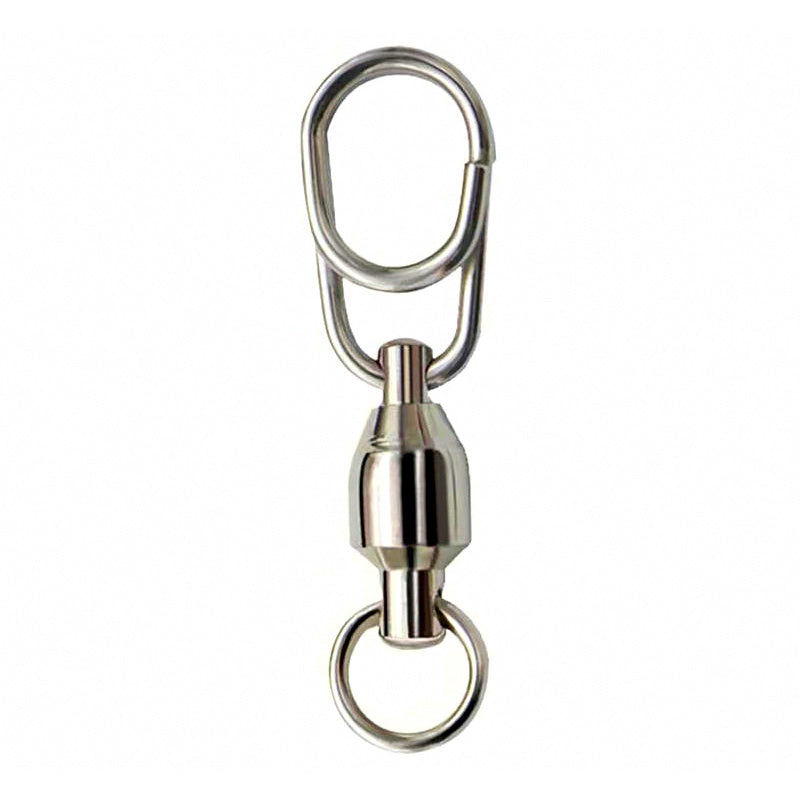Ball Bearing Swivel with Oval Snap, Stainless Steel