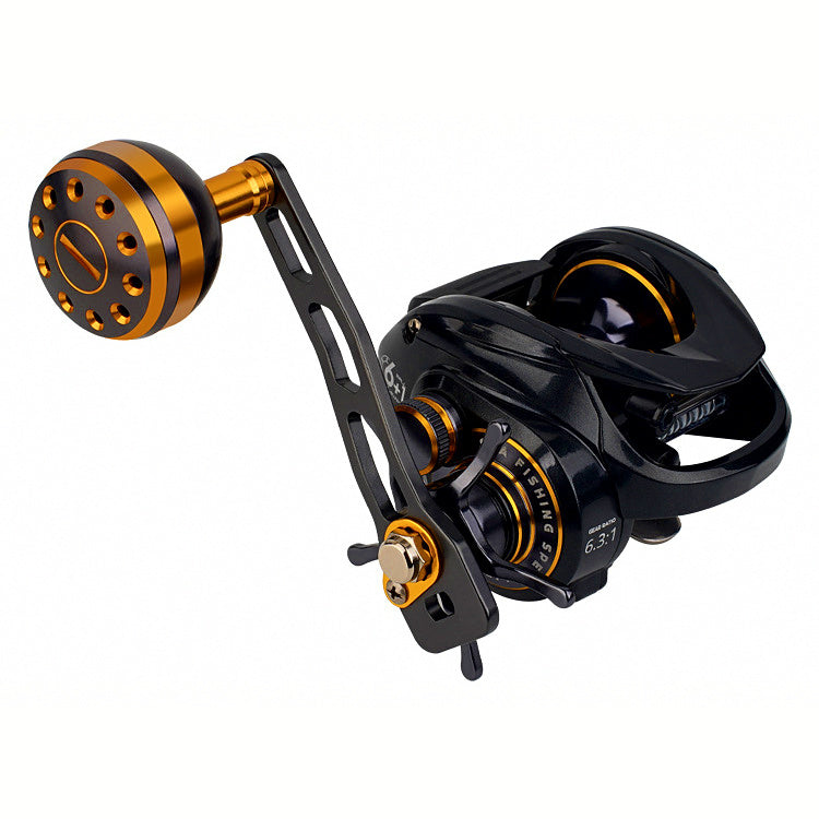 Saltwater Baitcasting Reel, Metal Single Handle, Left or Right