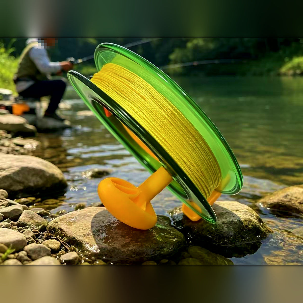 Hand Crank Fishing Reel with 200 m (656 ft) Line, 18–24 cm