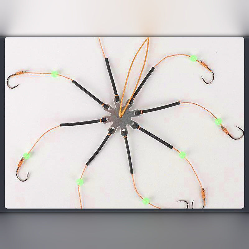 Glow Bead Flip Hook Rig, Barbed Hooks, Sizes 8–14