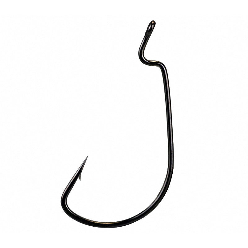 Wide Gap Offset Worm Hooks, Barbed, 50-Pack, Sizes 6 to 5/0