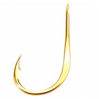 Gold Fishing Hooks for Dropper Rigs, 20 Pack, Sizes 0.1–8