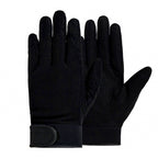 Anti-Slip Work Gloves, Hook-and-Loop Wrist, Black or Camo