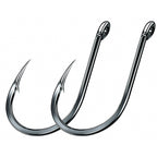 Black Barbed Fishing Hooks, 50 pcs, Sizes 0.3–5