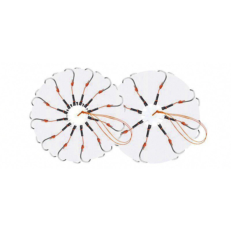 Flip Plate Hook Rig Set, Barbed Hooks, Sizes 6–13